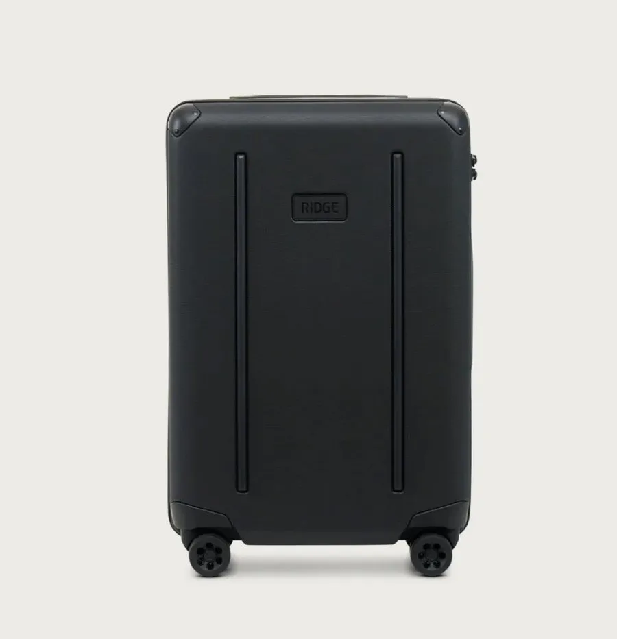 Ridge matte black hardshell carry-on luggage
