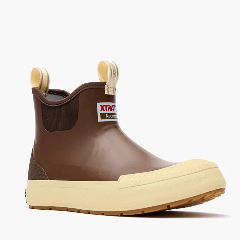 Xtratuf Men's Legacy ankle deck boots, brown and tan, product photo